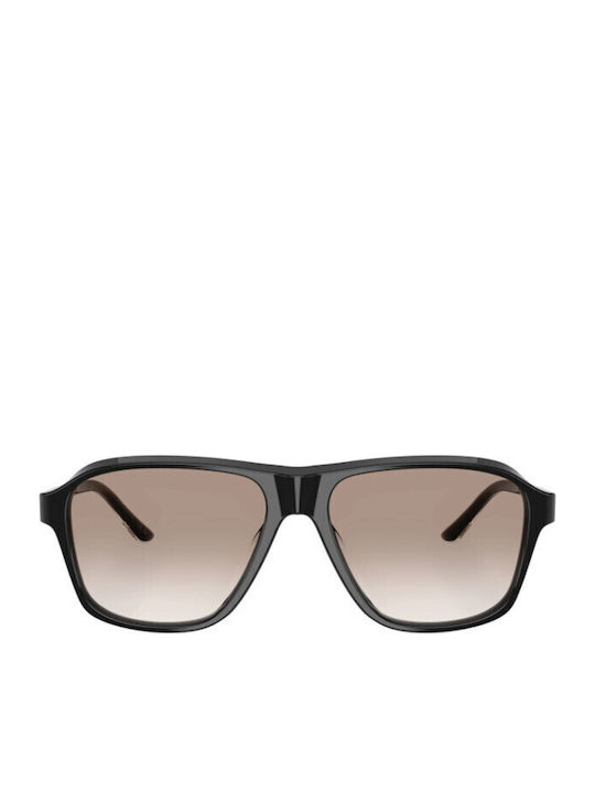 Oliver Peoples Unisex Sonnenbrille mit Schwarz Kunststoff Gestell und Schwarz Verlaufsfarbe Linse