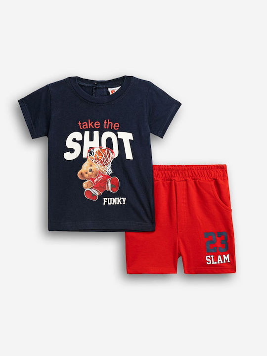 Kinder-Set mit Shorts Sommer 2Stück Blau