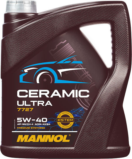 Mannol Ceramic Ultra 7727 Synthetic Car Oil 5W-40 4lt