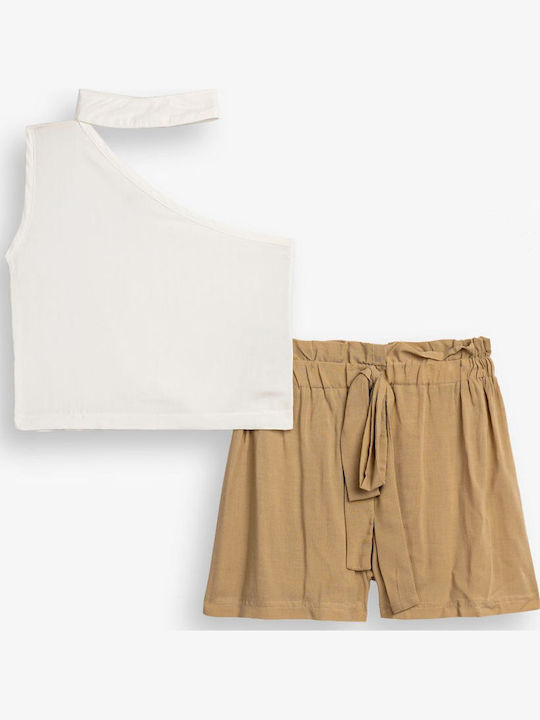Kinder-Set mit Shorts Sommer 2Stück Weiß