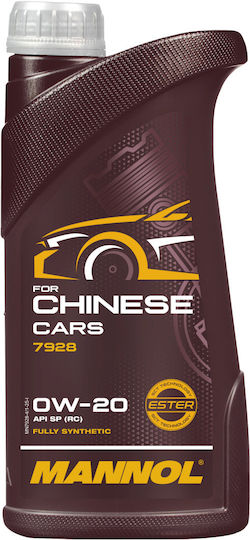 Mannol For Chinese Cars 7928 Συνθετικό Λάδι Αυτοκινήτου 0W-20 1lt
