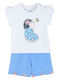 Kids Clothing Set with Shorts Summer 2 Pieces White Porcupine