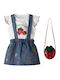 Kinder-Set mit Rock Sommer 3Stück Blue