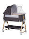 Chipolino Cradle-Park with Mattress and Wheels Gray