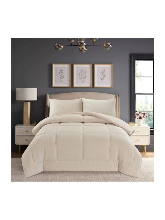 Liolios Home Κουβερτοπάπλωμα Μονό 160x240εκ. Cream