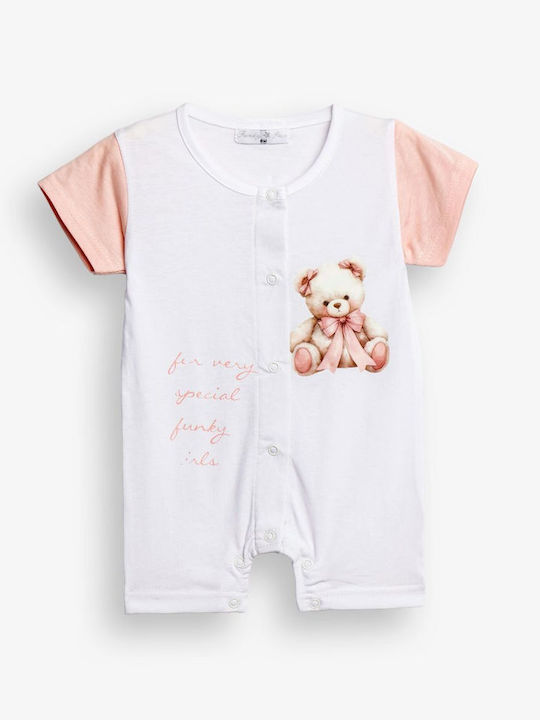 Funky Babystrampler Kurzärmelig Weiß