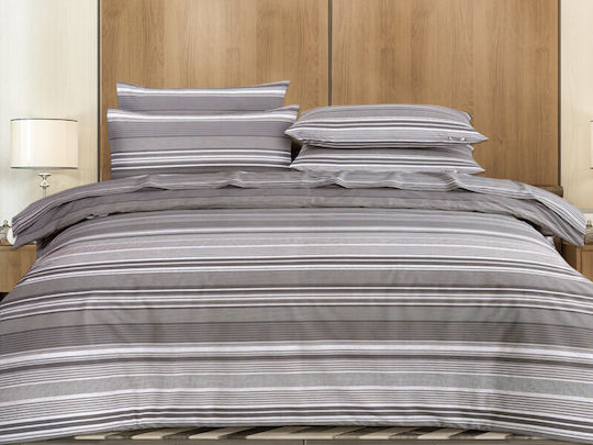 Bettwäsche-Set Einzel 160x260cm. Reactive Grey 3Stück