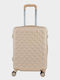 My Choice Cabin Hard Beige Suitcase With 4 Wheels