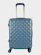 My Choice Cabin Travel Suitcase Hard Light Blue with 4 Wheels