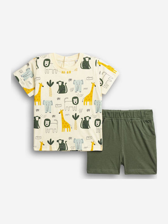 Set pentru copii cu pantaloni Vară 2buc Kaki