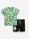Kids Clothing Set with Shorts Summer 2 Pieces Green