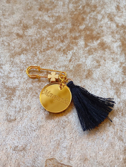 By Anastasia's Art Creations Christening Charm with Metal Safety Pin Blue 1 Pieces
