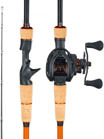 Vevor Fishing Rod Reel Combo Baitcasting Im7 Carbon Fiber Sea Bass Fishing Rod Bb System 7+1 Gear Ratio 7.0:1 Cork Handle Stainless Steel Guides Ceramic Rings