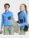 Αθλητική Παιδική Ζακέτα Fleece Μπλε Full-zip