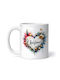 Marry Christmas Heart Mara Ornament de masă de Crăciun Cană Alb