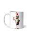 Chickie Bird Ornament de masă de Crăciun Cană Alb