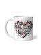 Marry Christmas Heart Iolanda Ornament de masă de Crăciun Cană Alb