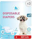 3 X 12 Bucăți Clean Pets Scutece Femelă Câini De Talie Mică S 30-48 Cm