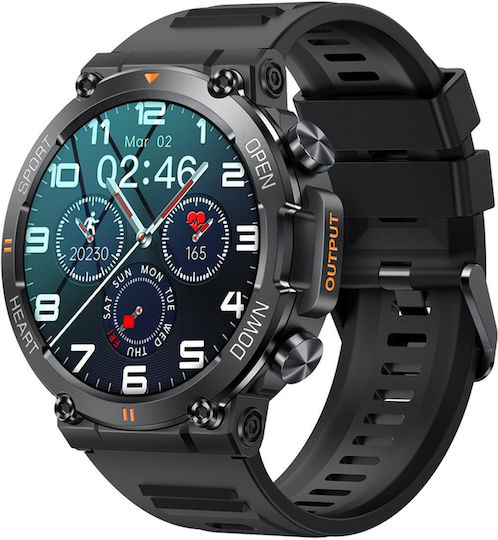 Eko Sport 5.0 Smartwatch mit Pulsmesser (Schwarz)