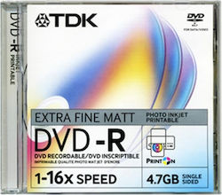 Dvd-r Tdk Printable Extra Fine Matt Jual Case 10 Discs