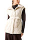 Damen Ärmellos Puffer Jacke für Winter Beige