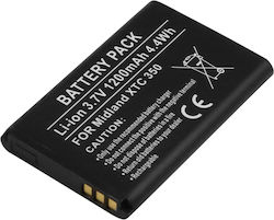 Avizar Batterie Midland Xtc 350 Kamera Li-ion 3.7V 1200mAh 4.4Wh Schwarz