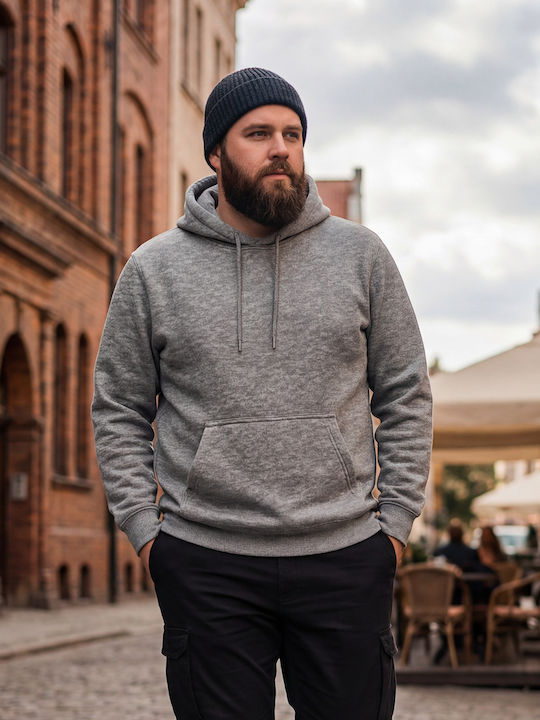 Panda Clothing Φούτερ με Κουκούλα Γκρι