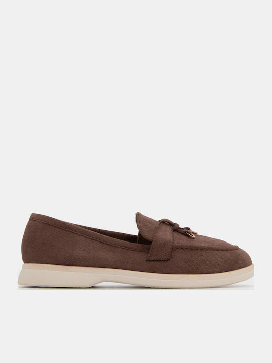 Luigi Γυναικεία Loafers σε Καφέ Χρώμα
