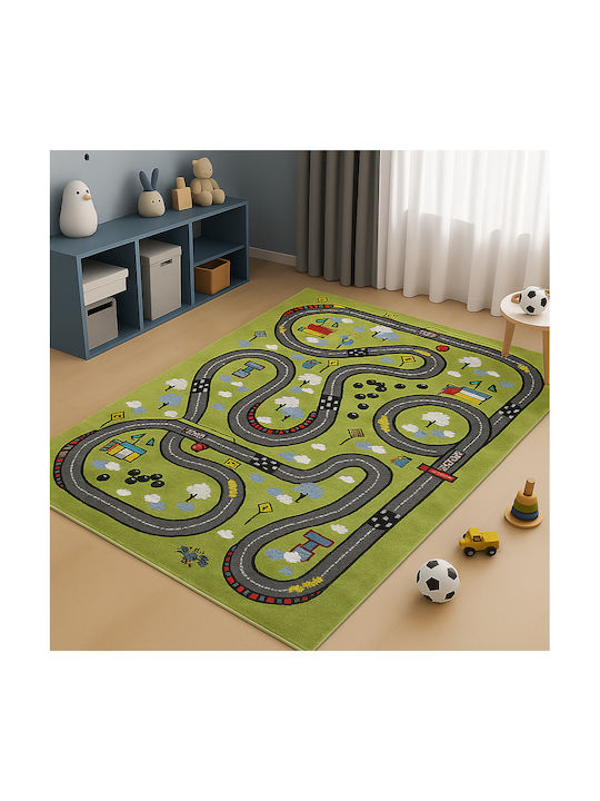 Saray Home 3d City Adventure Παιδικό Χαλί Πράσινο 160x210cm
