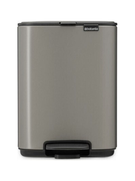 Brabantia Bo Pedal Metallisch Badezimmer Mülleimer 4Es