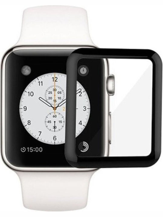 3D Закалено PET Стъкло Apple Watch 38мм Черно OEM