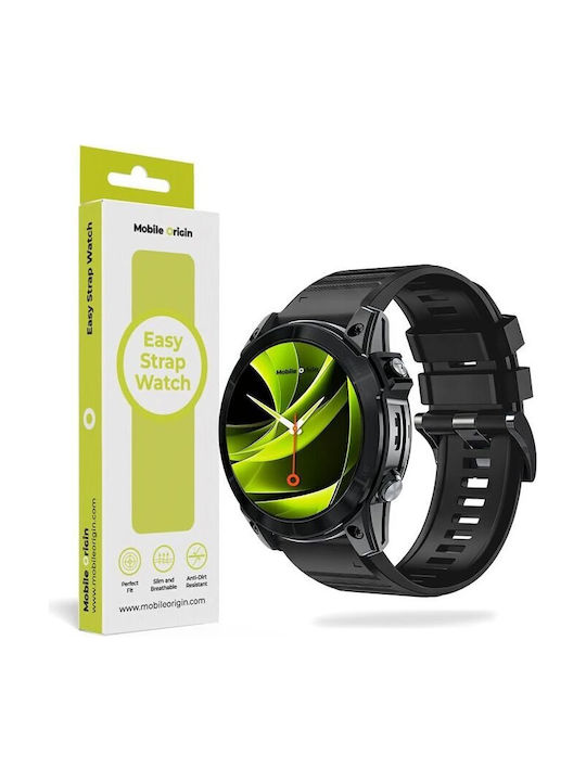 Mobile Origin Einfaches Tragbares Band Silikon Uhr 26mm Schwarz