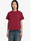 Women's Crop T-shirt Burgundy