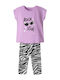 Kids Clothing Set with Leggings Summer 2 Pieces Lilac