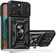 Techsuit Umschlag Rückseite Schwarz (Samsung Galaxy A57 5G - Techsuit)