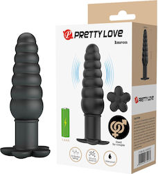 Pretty Love Πρωκτική Σφήνα με Δόνηση Μαύρη 11cm