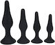 Shots Slim Anal Plugs Set Small Black