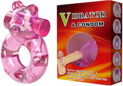 Vibrating Bear Cock Ring Pink