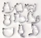 Keksausstecher Set 9 Stücke – Rostfreie Designs Katze