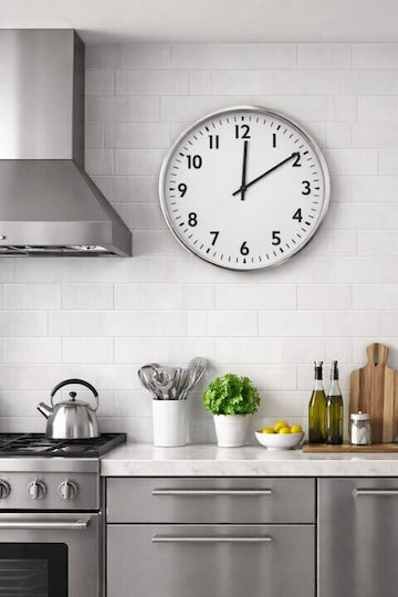 Galifas Wanduhr Metallisch Inox