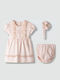 Kinderkleid Kurzärmelig Set aus 2 Rosa Sanft
