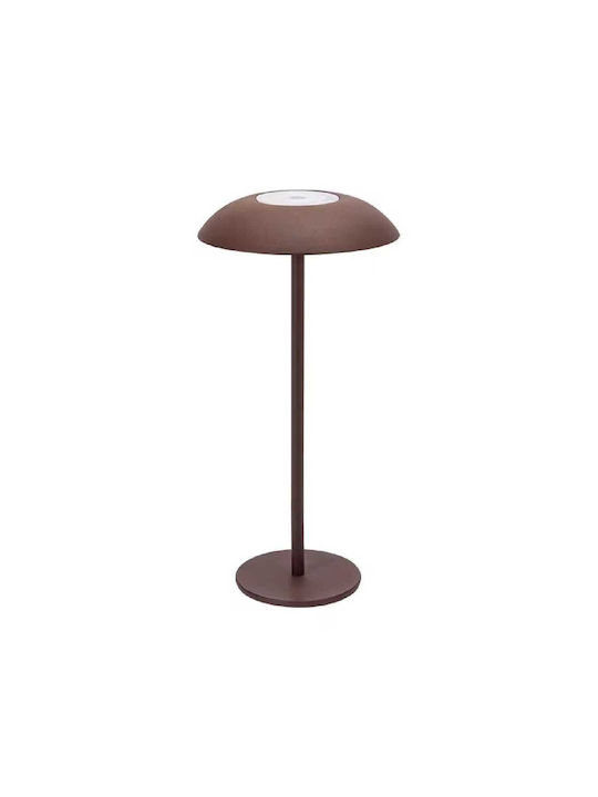 Phos Metall Tischlampe LED mit Orange Schirm und Basis