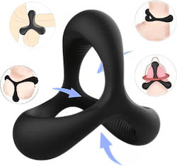 Smd Tamer Adjustable Silicone Penis Pleasure Ring Ρυθμιζόμενο Δαχτυλίδι Πέους Σιλικόνη Black