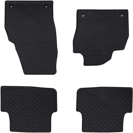 vidaXL Set of Front and Rear Mats 4pcs for Volkswagen Polo 2021 Black