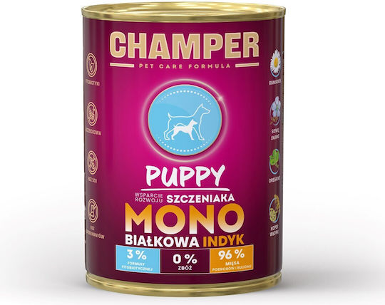 Dog Food Wet Food for Puppies with Turkey Grain-Free 400gr