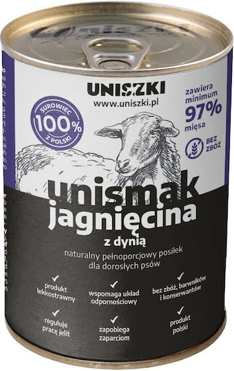Uniszki Υγρή Τροφή Σκύλων με Αρνί και Κολοκύθα χωρίς Σιτηρά 400gr