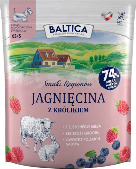Baltica 1kg Trockenfutter für Hunde kleiner Rassen mit Lamm und Kaninchen