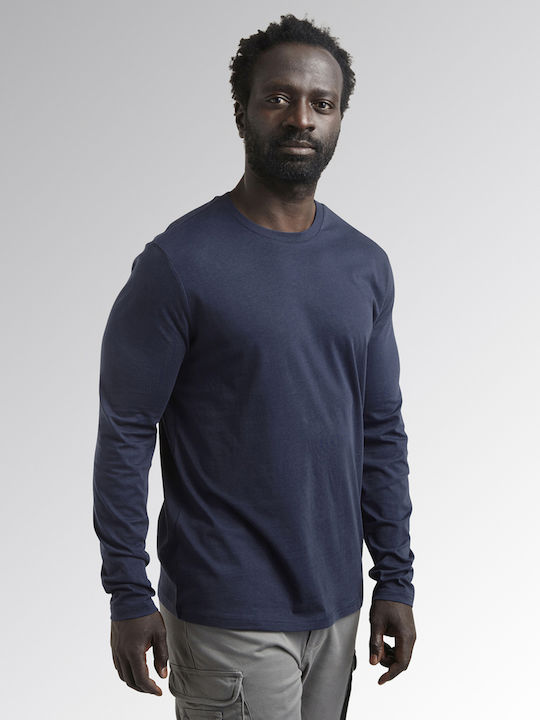 Utility Diadora Men's Long Sleeve Blouse Ml Mono Organic Color Classic Navy 177667