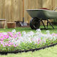 vidaXL Plastic Garden Border in Black Color xcm