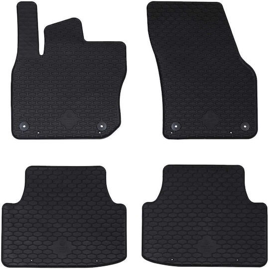 vidaXL Set of Front and Rear Mats 4pcs for Volkswagen Tiguan Black